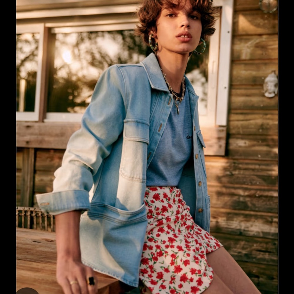 Sézane Willa Jacket in Snowblue sixe XXS